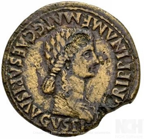 XS- AGRIPPINA Caesaraugusta (Zaragoza, Spain) under Calígula Brass As RARE