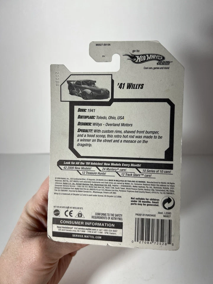 Hot Wheels HW Stars '41 Willys #61 Gold M6927 2008 nuevo C3 Foto 3 de 4