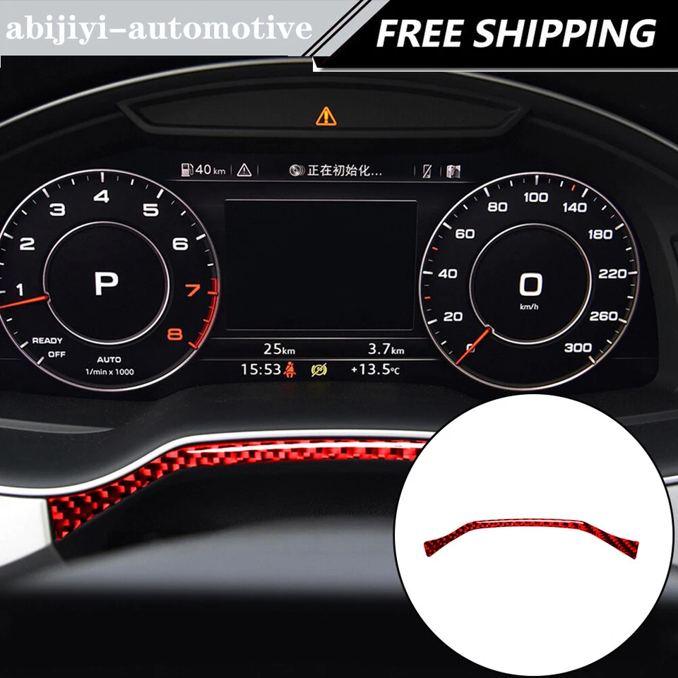 Kit de cubierta interior completo de fibra de carbono rojo 60 piezas para Audi Q7 AQ7 4M 2016-2019 Foto 2 de 4