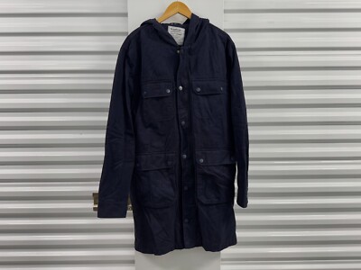 DB Supply Water-Repellent Navy Blue Parka with Hood L NWT Outer Jacket