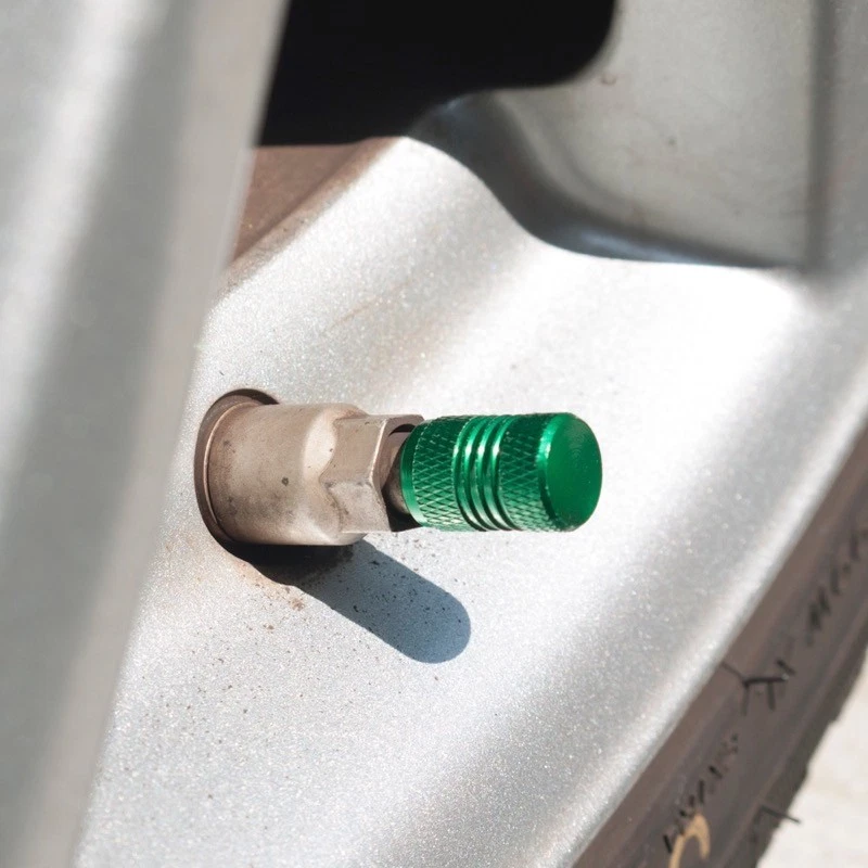 Para Volkswagen Volvo Coche 4X Tapa Universal Tapa Válvula Neumático Rueda Verde Foto 3 de 4