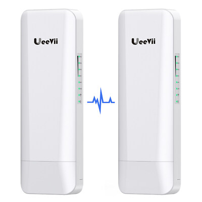 Ueevii 5.8G 3KM Long Range POE Wireless Bridge Punkt zu Punkt Wifi CPE Extender