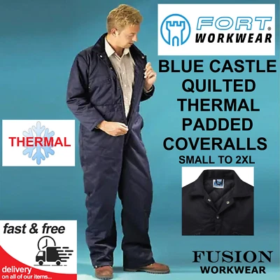 MEN'S & LADIES QUILTED COVERALL,THERMAL OVERALL,BLUE CASTLE,PADDED,LINED,WINTER
