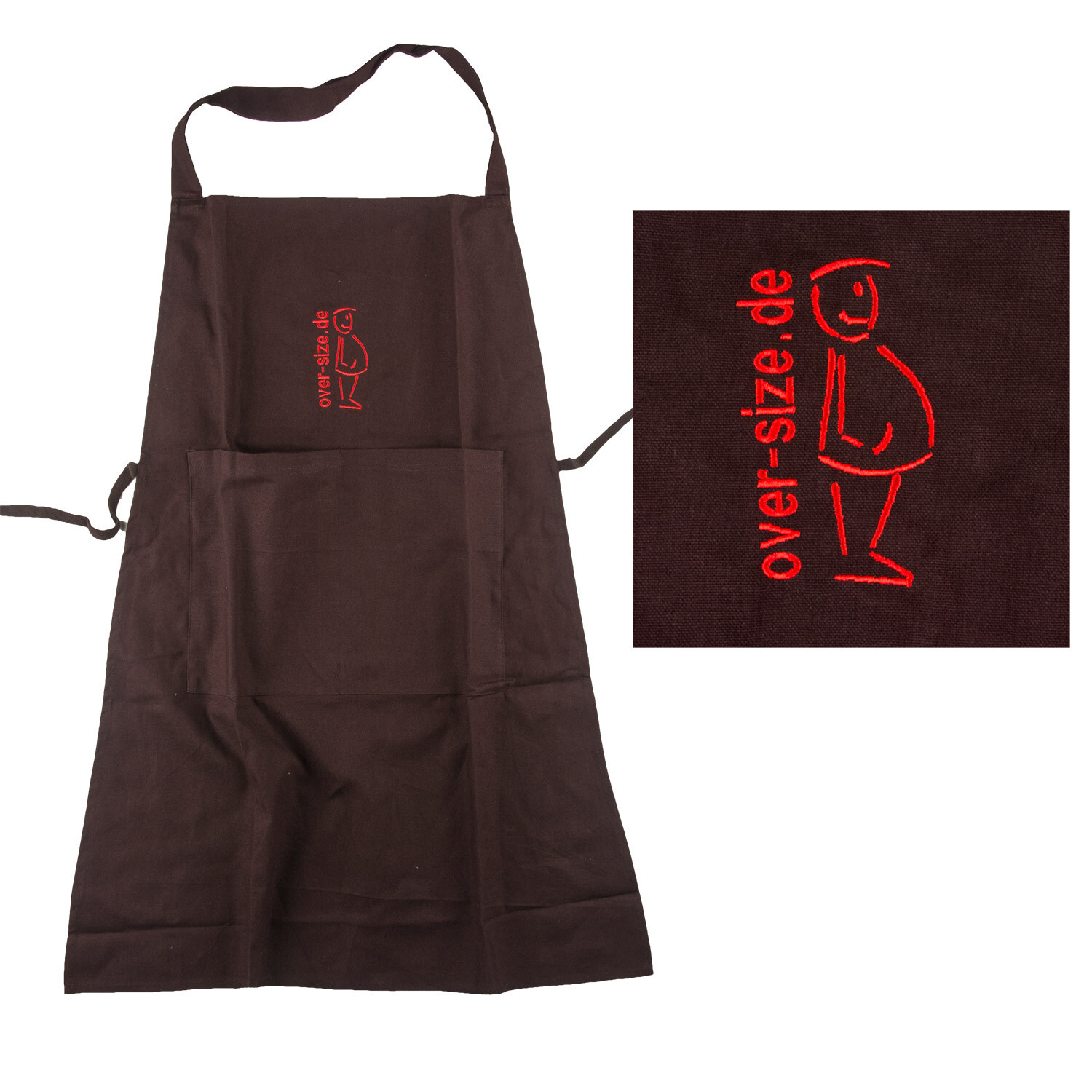 (D3) over-size.de Grillschürze mit extralangen Band 100% Baumwolle