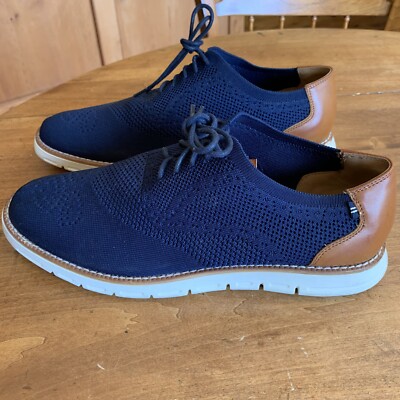 Nautica | Men’s Navy Wingtip Oxford Shoes | Size 11 | Mixed Material Nautica | Shoes | Nutica Admirenavy 5 Lace Oxford Mens  main image 3
