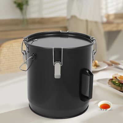 Fryer Grease Bucket Oil Disposal Caddy 6 Gallon Oil Bucket W/Lid+Filter Bag