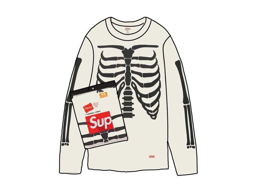 Supreme Hanes Bones Thermal Crew (1 Pack) Natural | eBay