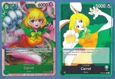 2 CARROT One Piece Two Legends Cards - OP08-023 SR Secret Rare + OP08-021 Leader