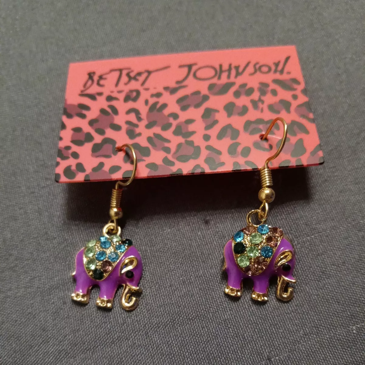 Betsey johnson elephant best sale earrings