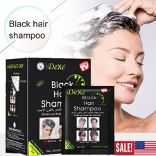 10PCS/Set Dexe Black Hair Color Dye Shampoo Instant 5-Min Natural Organic Repair