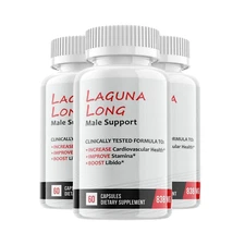 3-Pack Laguna Long Male Support Capsules,LagunaLong Power Performance - 180 Caps