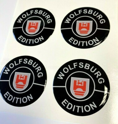 WOLFSBURG EDITION Aufkleber , Radaufkleber, epoxy 56mm, 3D Gel x4