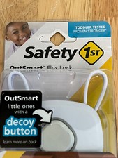 Safety 1st Baby Child Lock OutSmart Flex White w Decoy Button Knobs 3 - 8