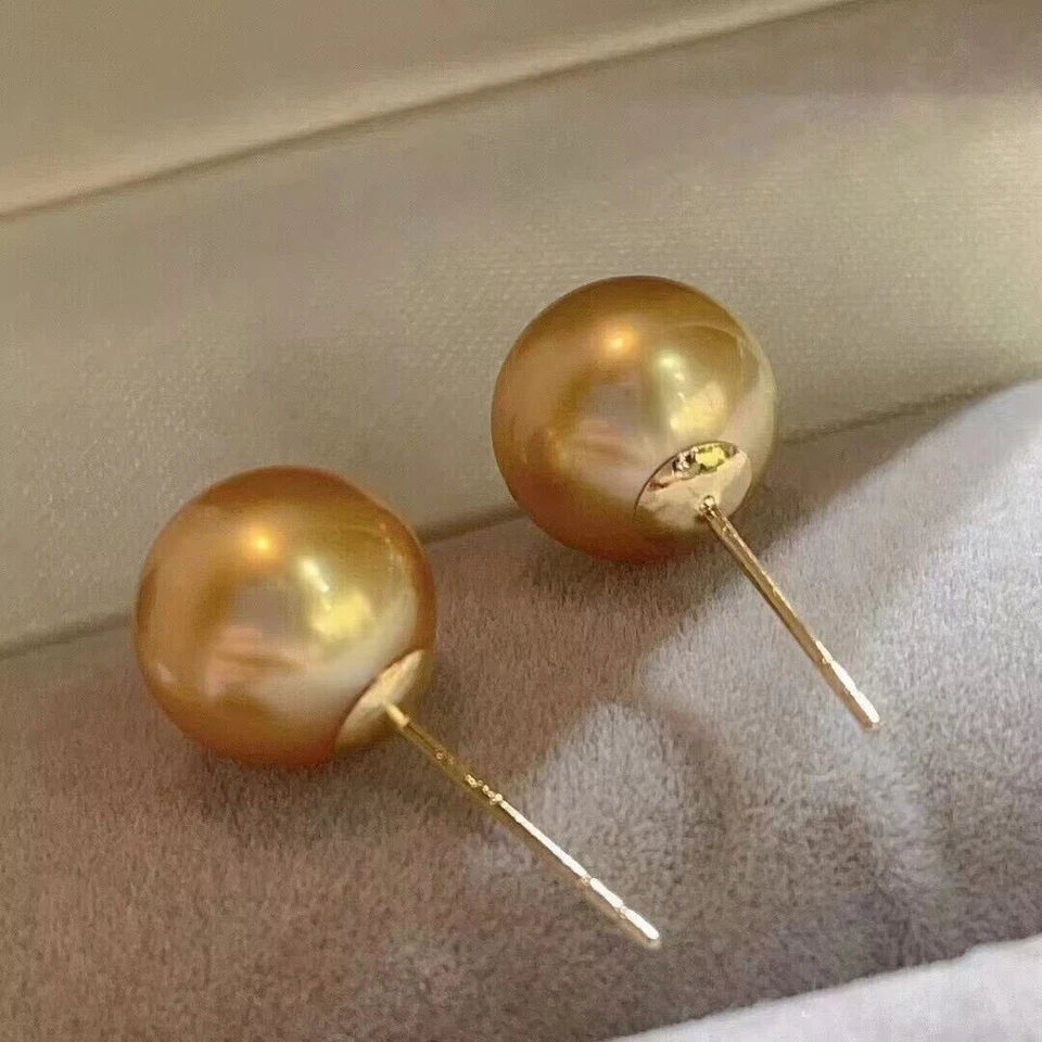 Precioso pendiente perla oro mar sur 9-10mm 18k Foto 3 de 3