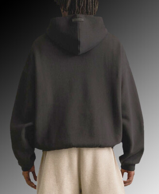 Fear of God Essentials Pullover Jet Black Hoodie Sizes Small