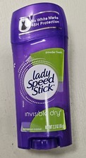 Lady Speed Stick Invisible Dry Deodorant Powder Fresh 2.3 oz Lot Of 2