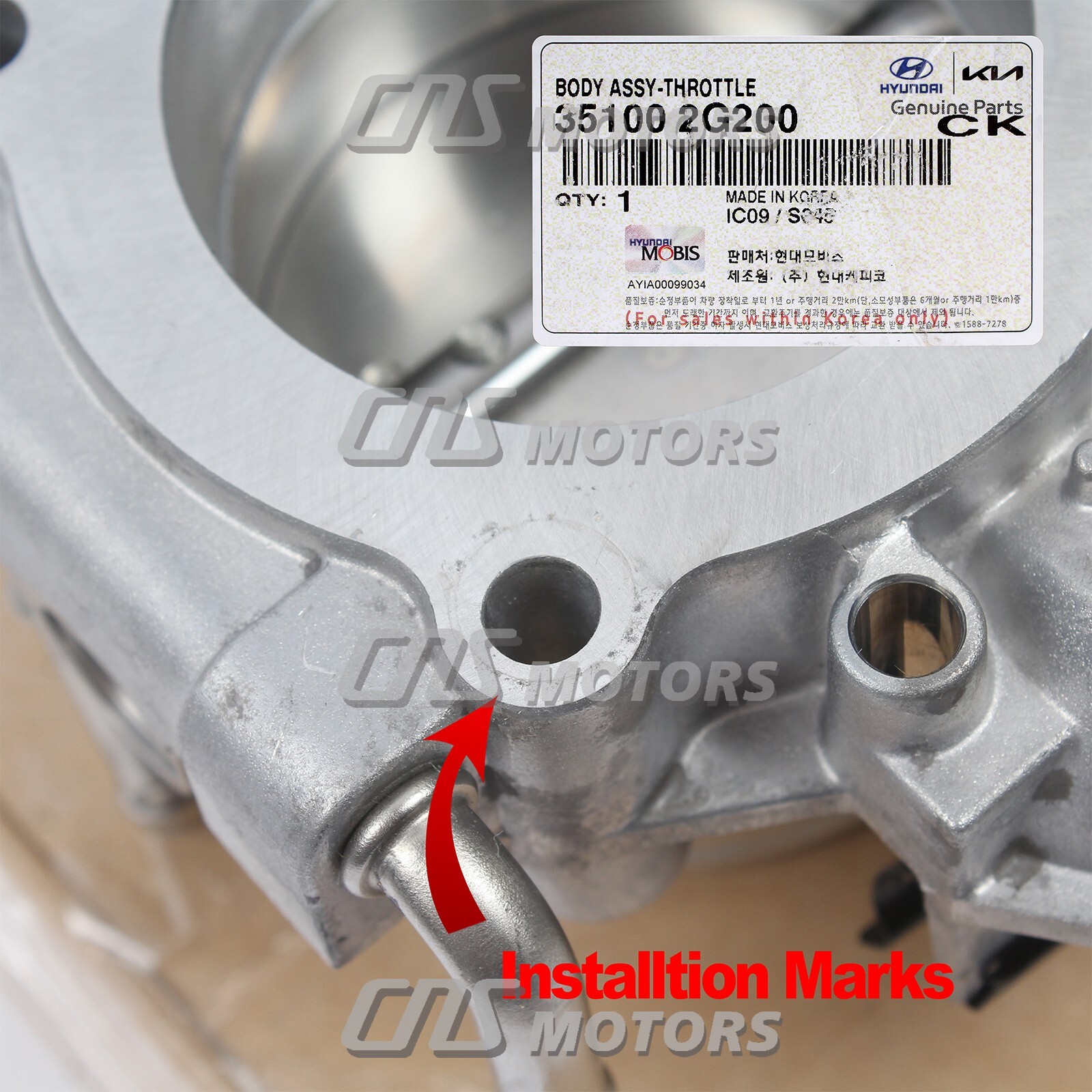 GENUINE Throttle Body Fits 20102013 Kia Forte 2.0L 2.4L OEM 351002G200