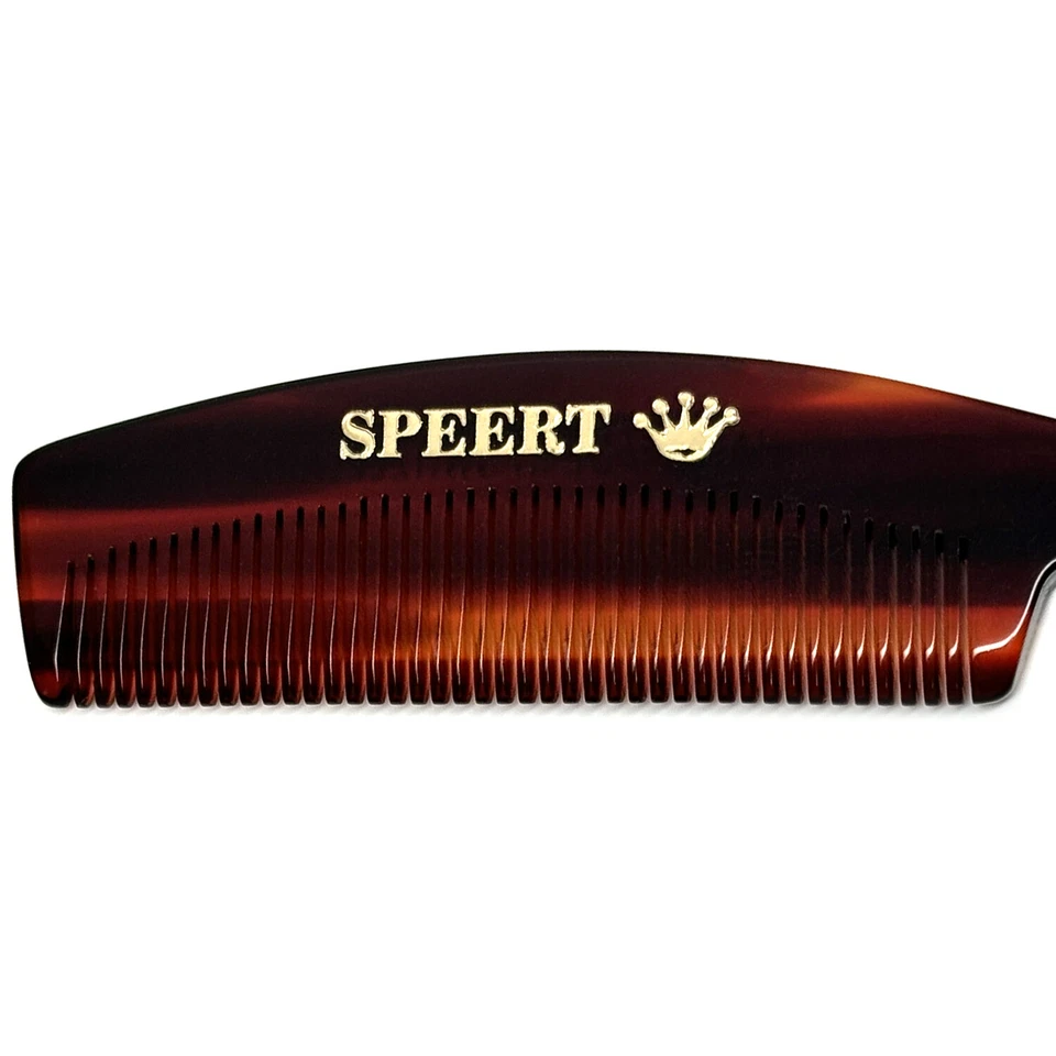 Peine bigote europeo hecho a mano Speert estilo #1618 5 pulgadas marrón tortuga habana Foto 4 de 4