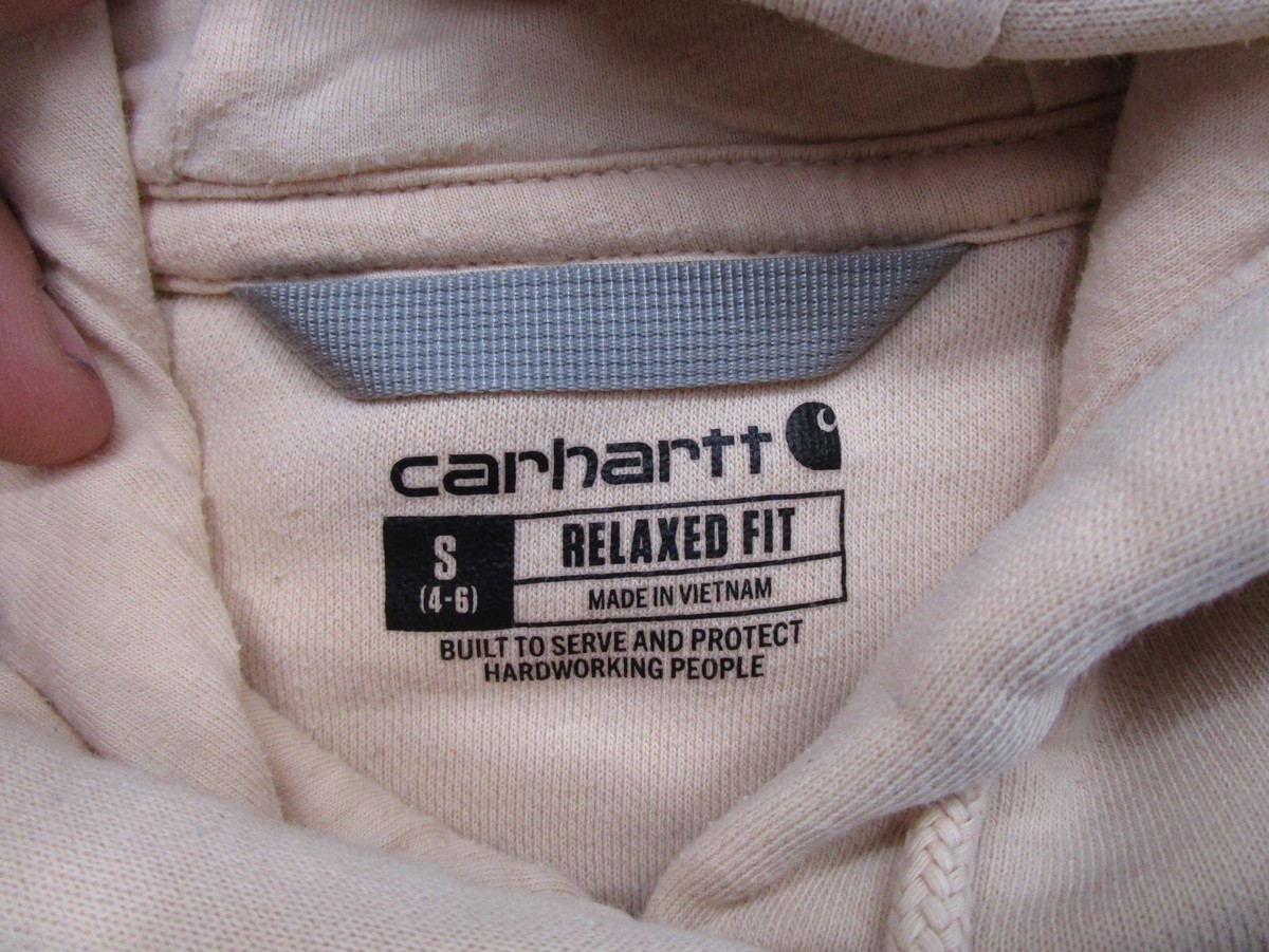 Carhartt Relaxed Fit Hoodie Sweatshirt Pullover Sleeve Logo 102791