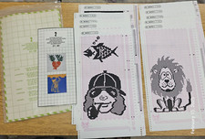 KNITTING MACHINE PUNCHCARDS MYLAR SHEETS Set 2 Patterns 21-30 10 cards 