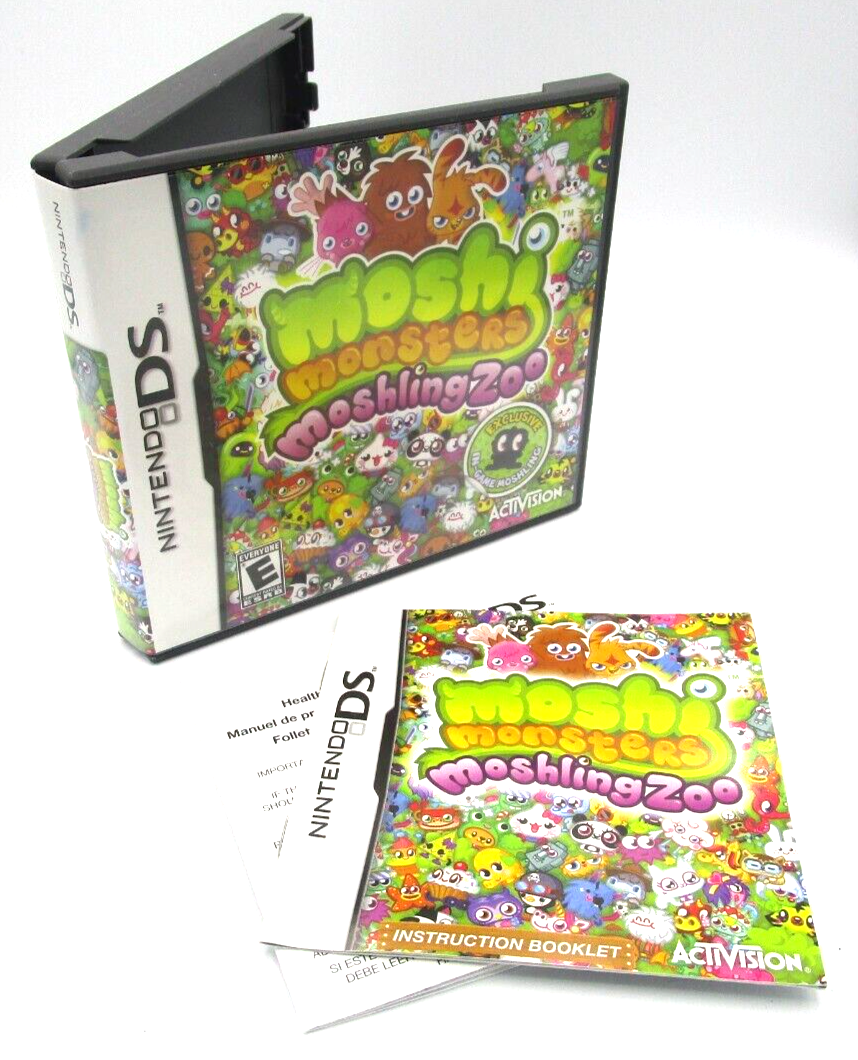 moniyさん専用ページ Nintendo DS Moshi Monsters Moshling Zoo EMPTY Case w/ Instructions