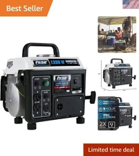 Durable 1,200W Portable Generator: Compact Design with Recoil Start Feature