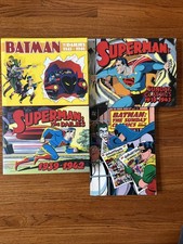 DC Golden Age Newspaper Comics Hardcover Lot – Superman & Batman (4 Books)