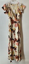 Nine West Womens Multicolor Print Cold Shoulder Sleeve Wrap Dress Size S w/ Tags
