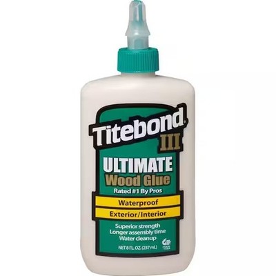 Titebond III 8 oz. Ultimate Wood Glue For Interior/Exterior, Waterproof Formula