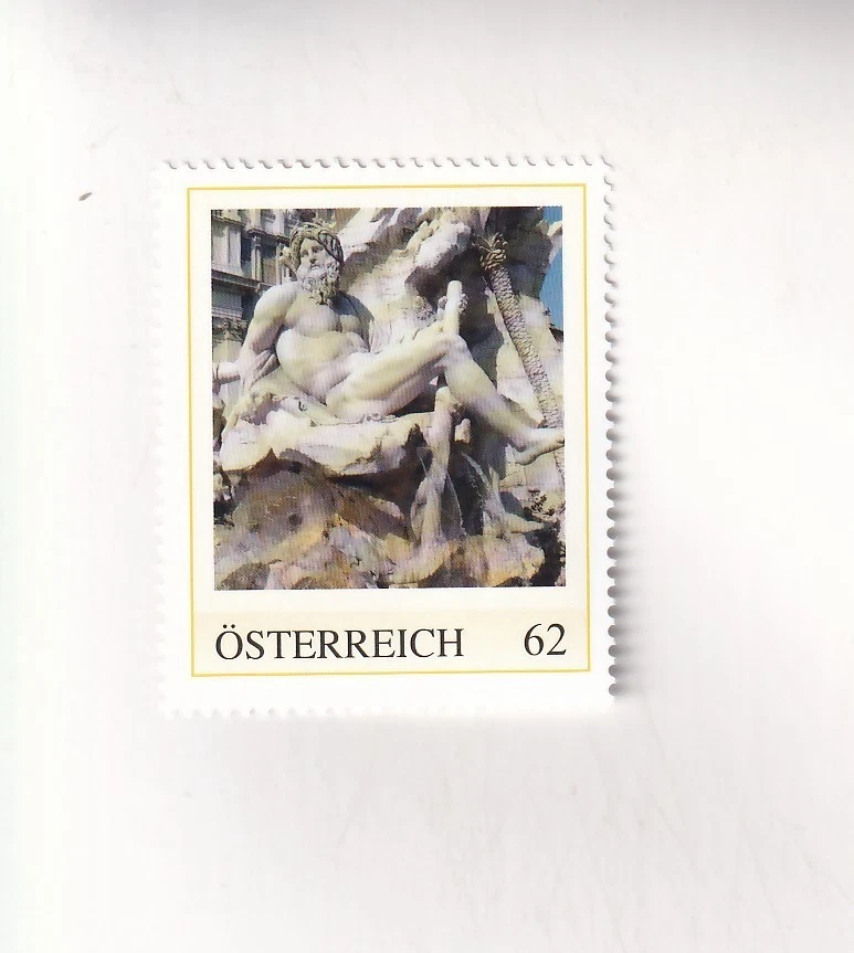 BRIEFMARKE PM Österreich BAROCK - ROM Vierströmebrunnen postfrisch - Bild 1 von 1