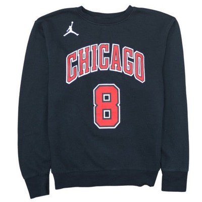 Jordan NBA Chicago Bulls LaVine 8 schwarz Sweatshirt Herren Small Rundhalsausschnitt