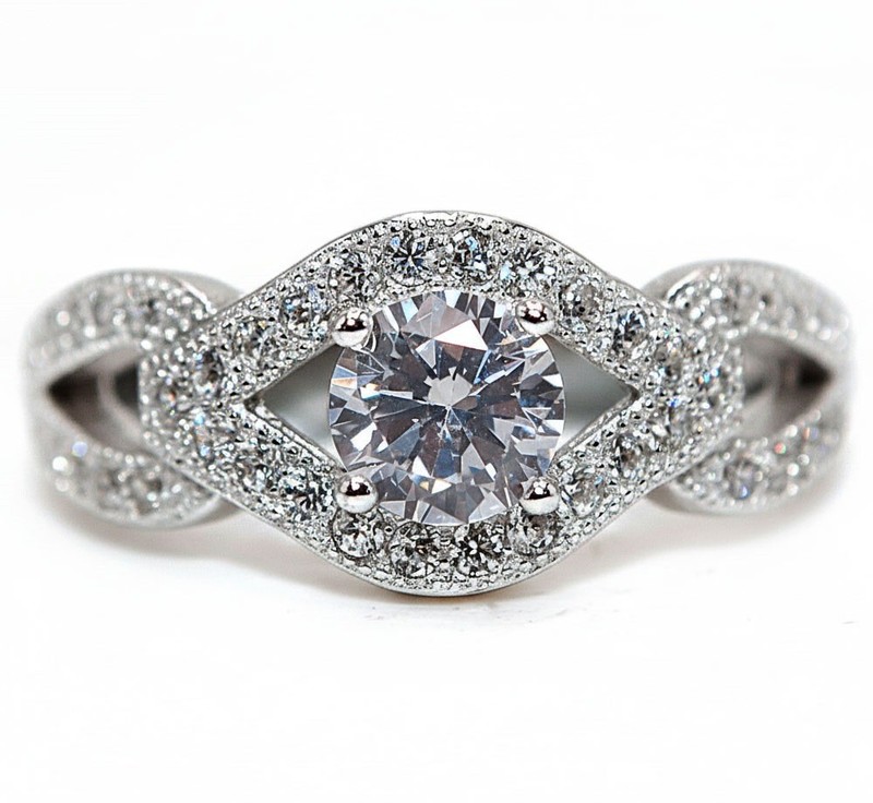 2CT Heat Treated Moissanite 925 Genuine Sterling Silver Ring Sz 6 MM5-3