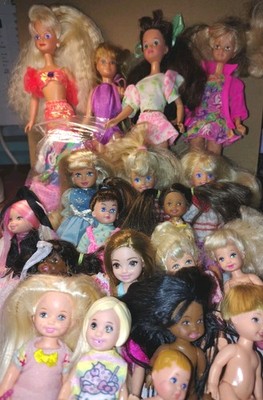 Large Barbie Lot 1980's to 2000 Skipper Stacie Kelly 