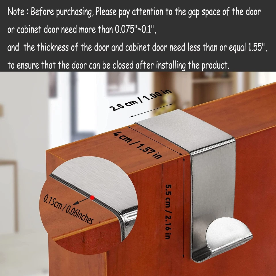 Over the Door Purse Organizer, 20 Hooks Rack for Bags Hats Coats, 2PCS, Black - Image 3 of 4