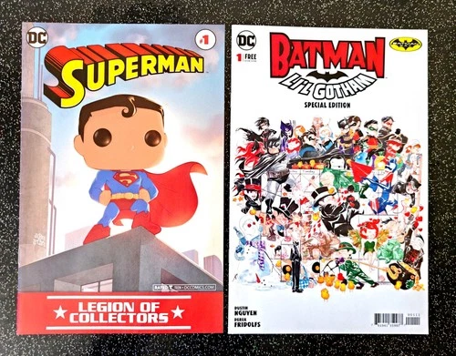 DC Bundle Batman Lil Gotham #1 Special + Superman Legion of Collectors Funko Set