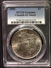 1890-P Morgan Silver Dollar PCGS Genuine cleaned AU details