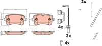 TRW BremsbeläGe Bremsbelagsatz FüR Audi A6 Avant 4G5 C7 4GD 4GH 4GJ