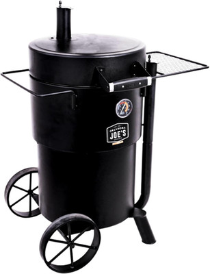 Char-Broil Oklahoma Joes Bronco Barrel Drum Smoker with Porcelain Coated Steel,