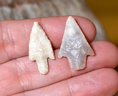 African Neolithic Stone Projectile Knapped Arrowhead Points Sahara Desert Africa