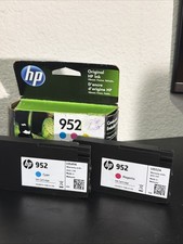 HP 952 Cyan Magenta Genuine Ink Cartridge L0S49A L0S52A Open Box LOT 2 2021