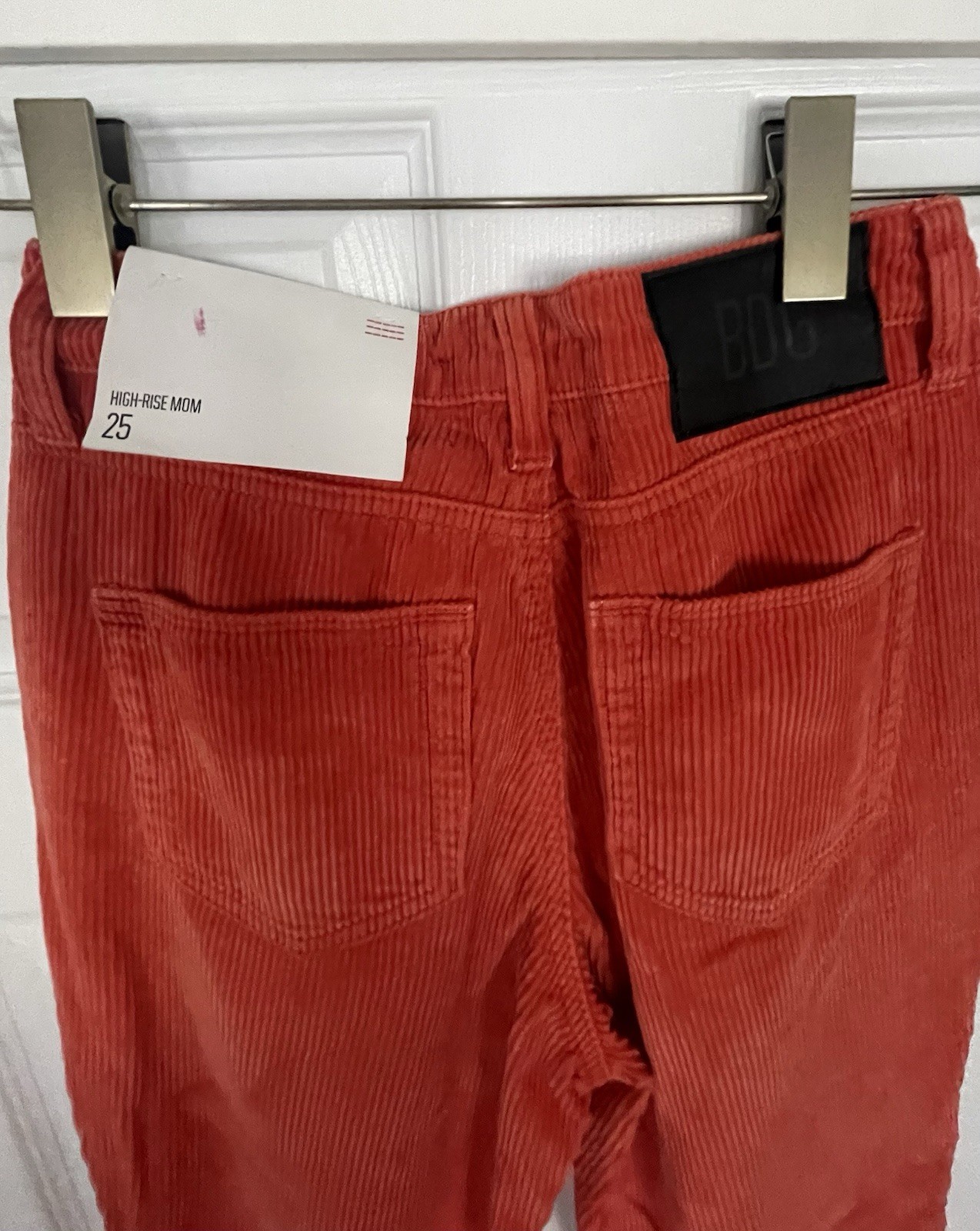 BDG Urban Outfitters Mom High Rise Orange Corduroy Pants Women's 25 ...
