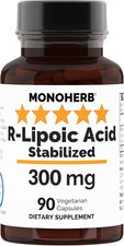 R-Lipoic Acid 300 Mg - 90 Vegetarian Capsules - Stabilized R-Alpha-Lipoic Acid
