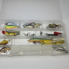 Fishing Lure Lot of 20 w/case Crankbait Rabala Storm Yo Zuri Double Down Others