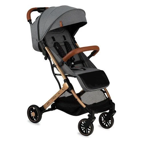 New Momi WOSP00018 ESTELLE GOLD Grey 4 Wheel Stroller