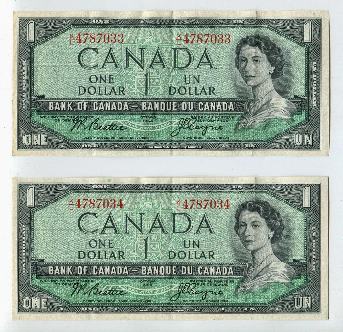 未曾流通纸币1954 皇家银行纸币| eBay