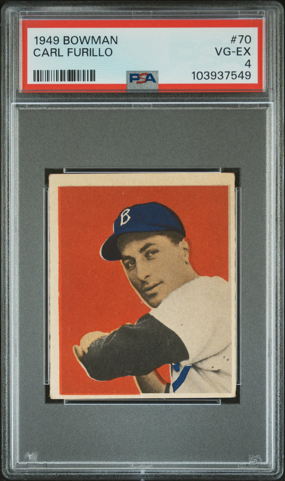 1949 Bowman Carl Furillo #70 PSA 4