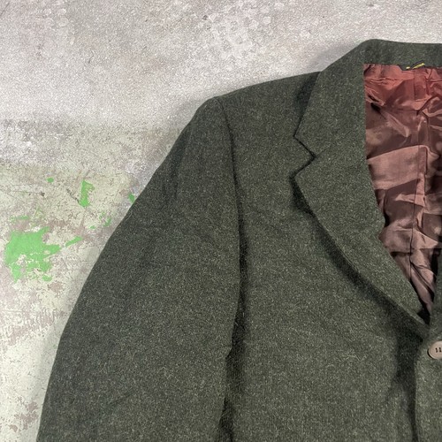 Vintage J Crew Oarsman Wool Alpaca Blend Blazer Men’s Size L Green Tweed USA - Picture 2 of 13