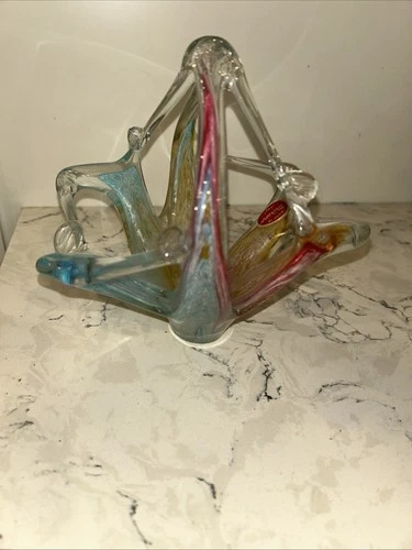 vintage Murano art glass  Candy Dish Made In Italy Mid Century  Modern