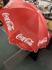 Vintage Coca Cola Umbrella Red White