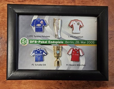 Original DFB Pokal Finale 2005 Pin Bilderrahmen FC Schalke 04 FC Bayern München